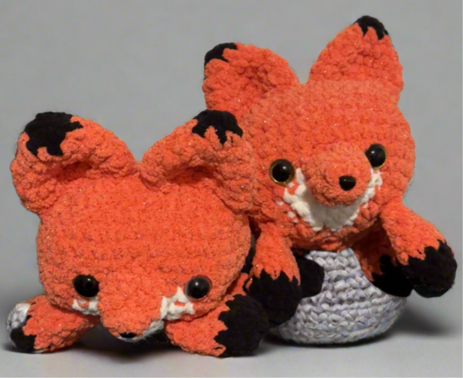 Sparkly Crocheted Fox